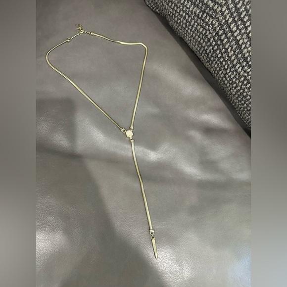 Kendra Scott Starla Y Necklace Drusy & Gold - Picture 3 of 5